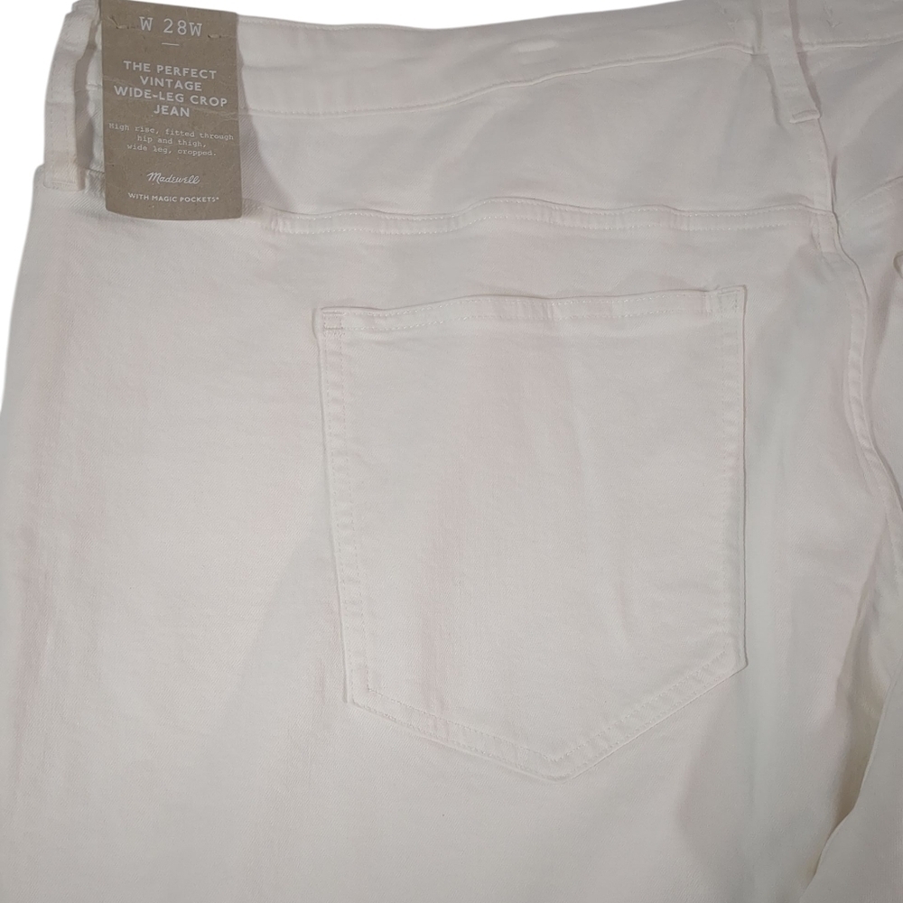 NWT!! Madewell The Perfect Vintage Wide-Leg Crop High-Rise Jean Size 28W - Picture 4 of 10